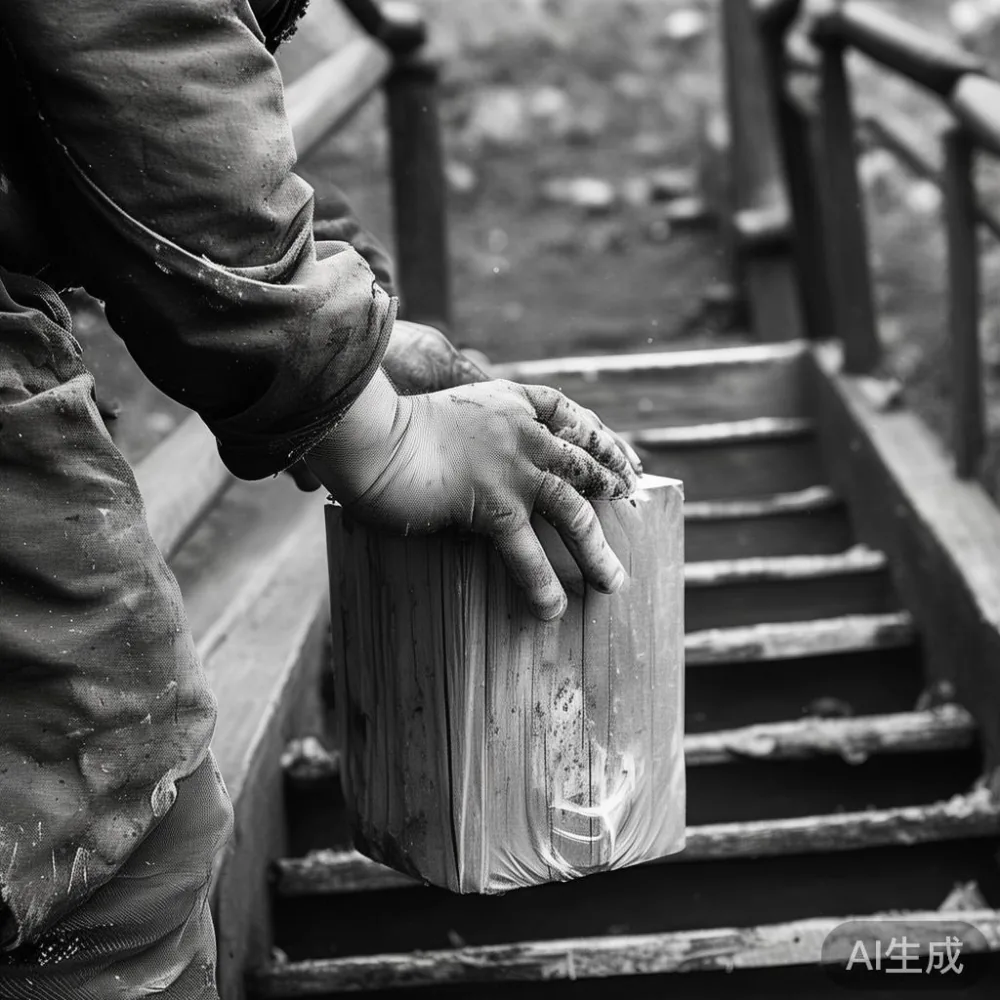 pengangkutan meja kayu pepejal 85kg menaiki tangsa rumah teres
