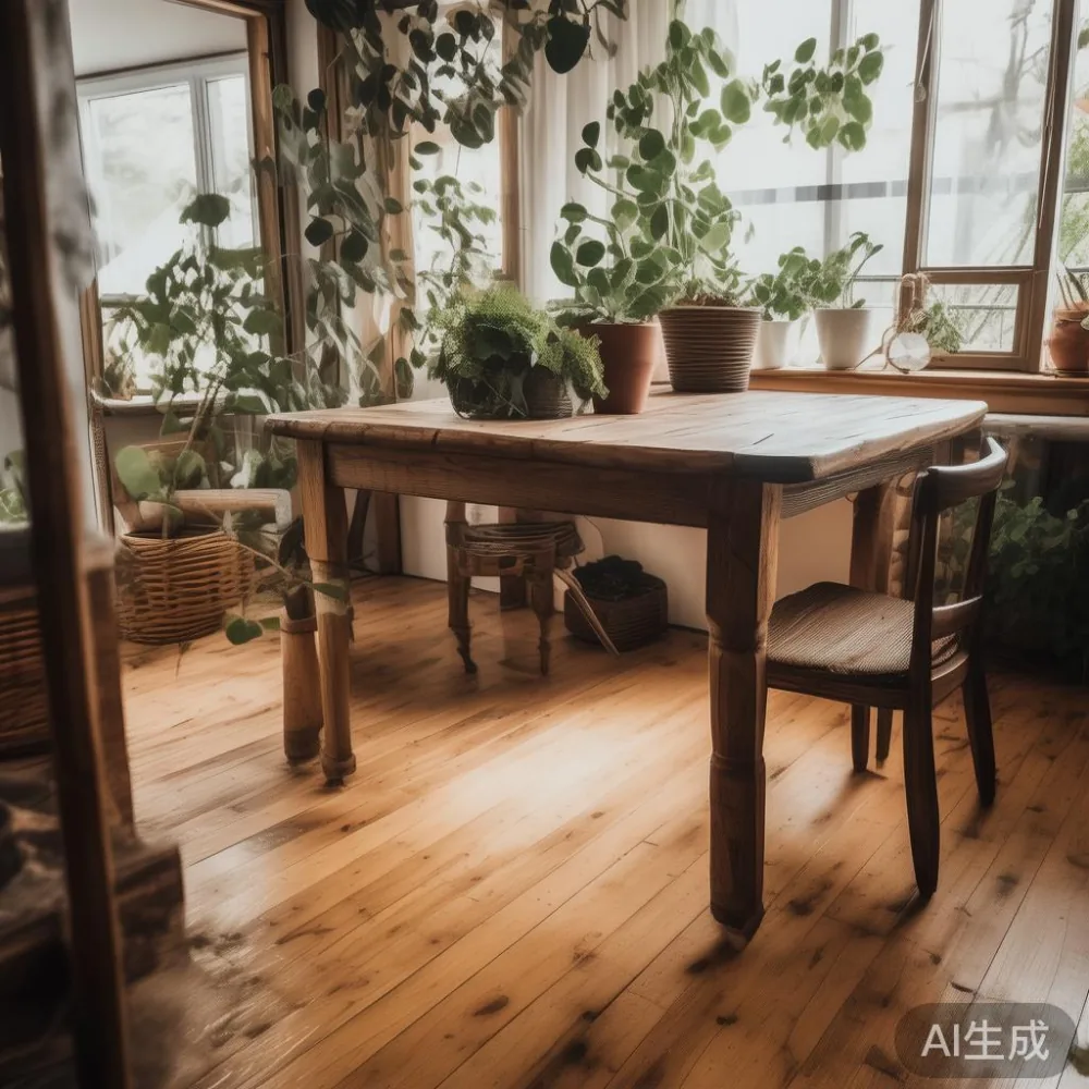 Apa Yang Sebenarnya Mempengaruhi Harga Perabot Kayu Pepejal — corner of a small condo apartment with wooden fl