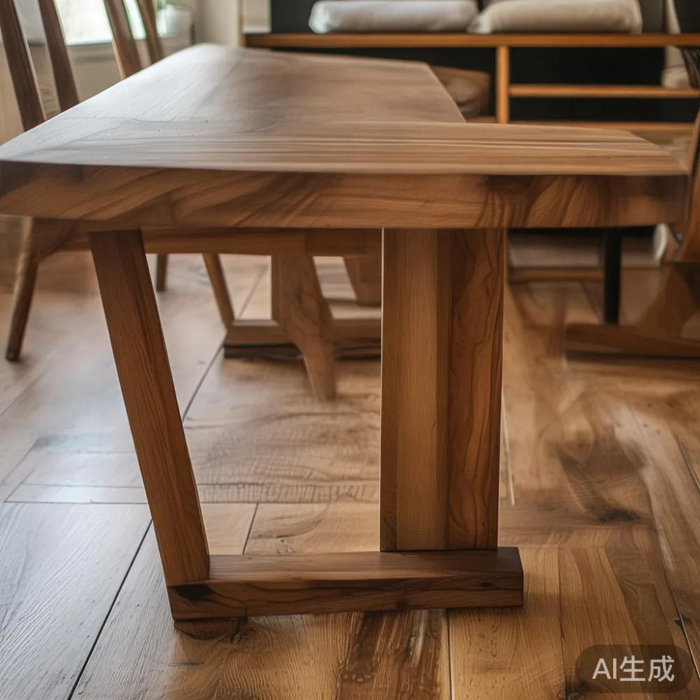 Apa Yang Sebenarnya Mempengaruhi Harga Perabot Kayu Pepejal — detail of the base and leg construction on a bed