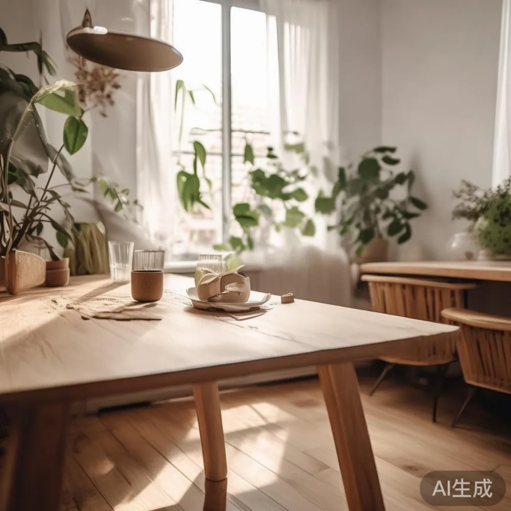 Cara Memadankan Perabot Kayu Pepejal Dengan Suasana Minimalis Hangat — corner of a small condo apartment with wooden fl