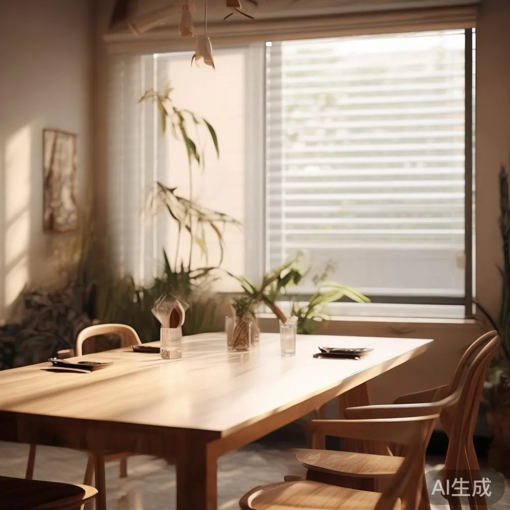 Gaya Kontraktor Kecil Apartmen: Cara Sulam Perabot Kayu Pepejal Tanpa  — in a sunlit Singapore HDB living room, morning l