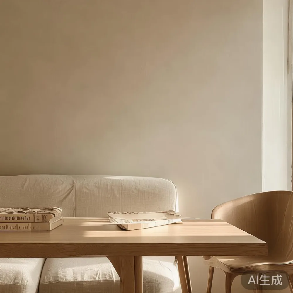 Panduan Memilih Saiz Sofa Kayu Pepejal untuk Ruang Tamu HDB Singapura  — staged against a plain wall with a linen sofa ne
