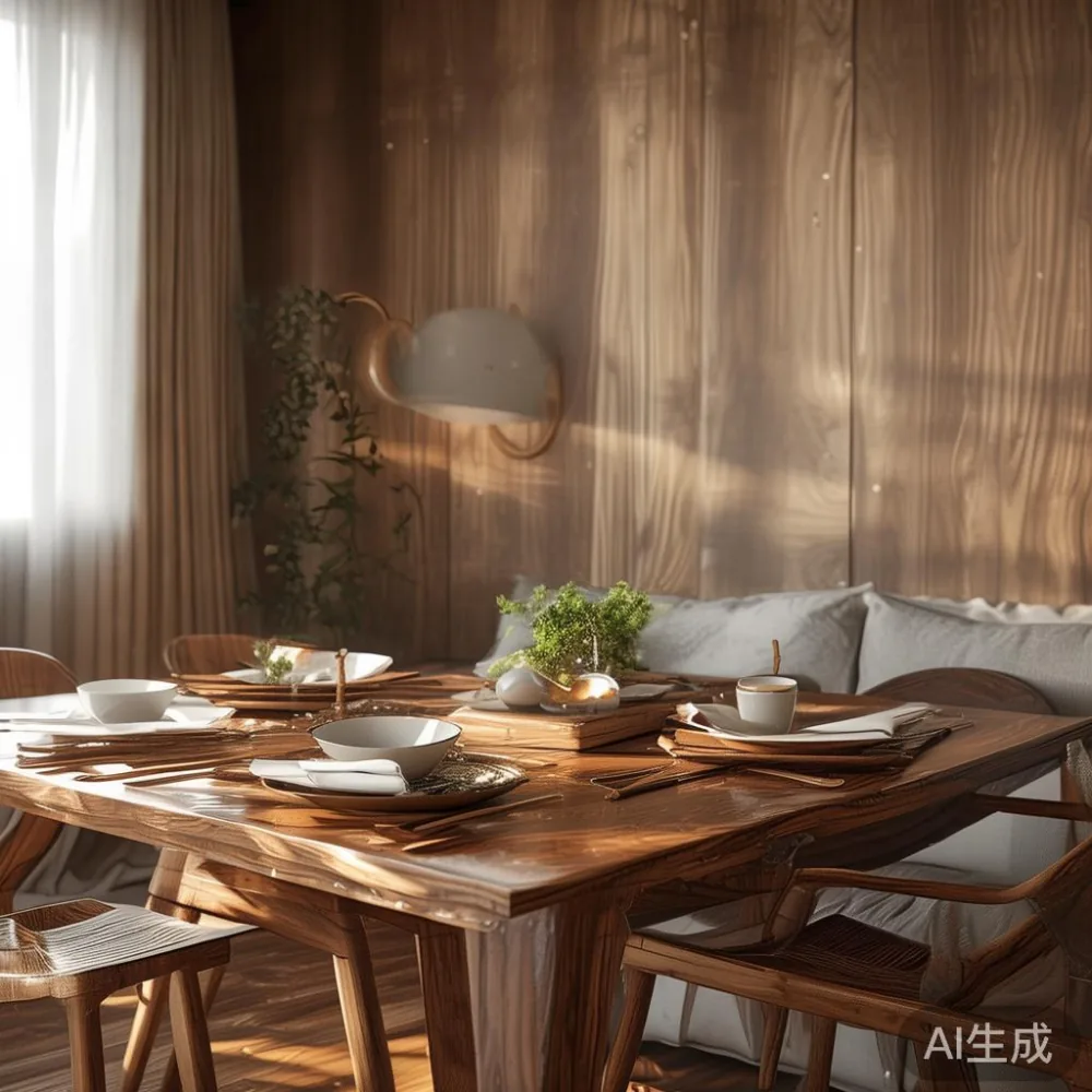 Rahsia Mengekalkan Kilau Perabot Kayu di Rumah Malaysia — staged against a plain wall with a linen sofa ne