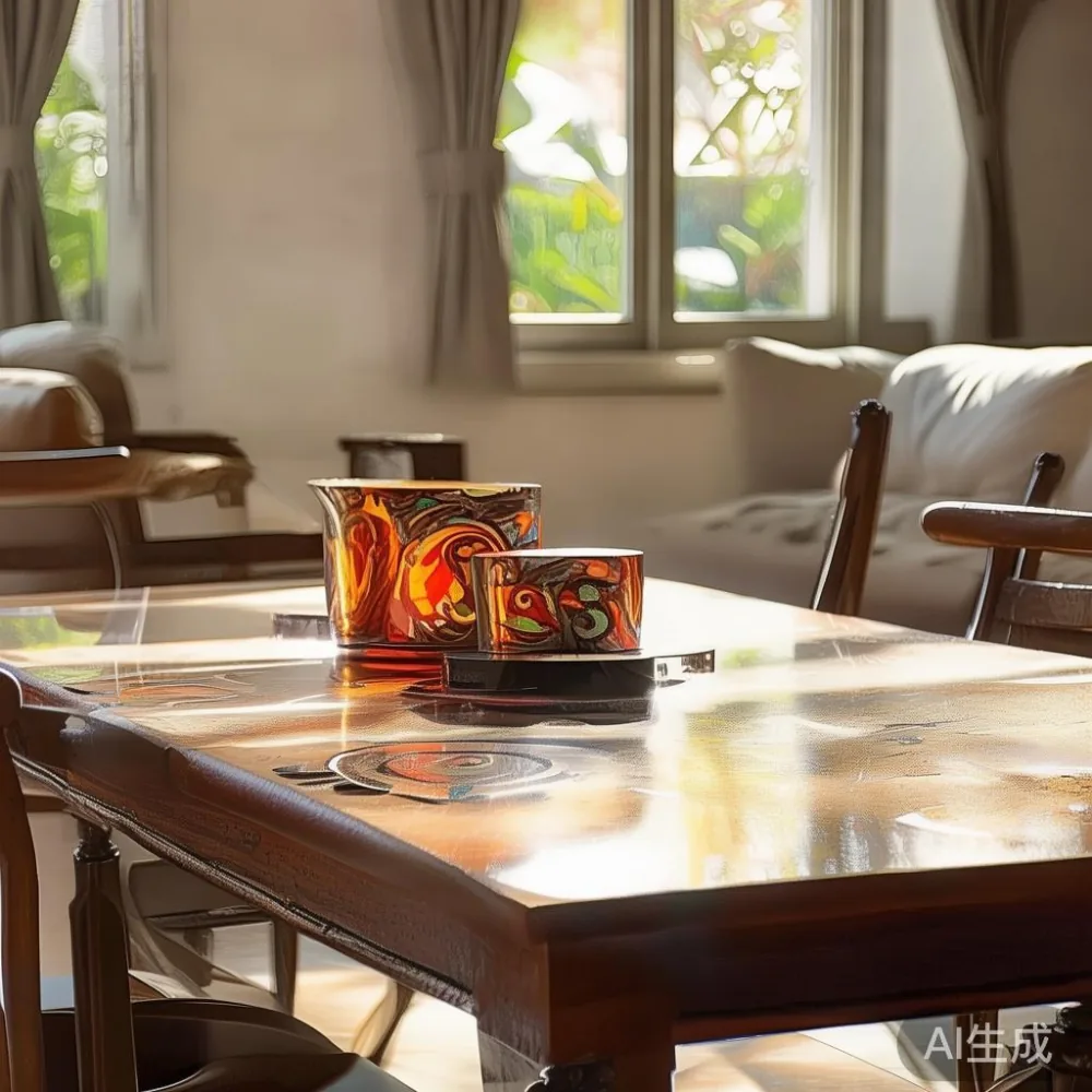 Rahsia Mengekalkan Kilau Perabot Kayu di Rumah Malaysia — staged against a plain wall with a linen sofa ne