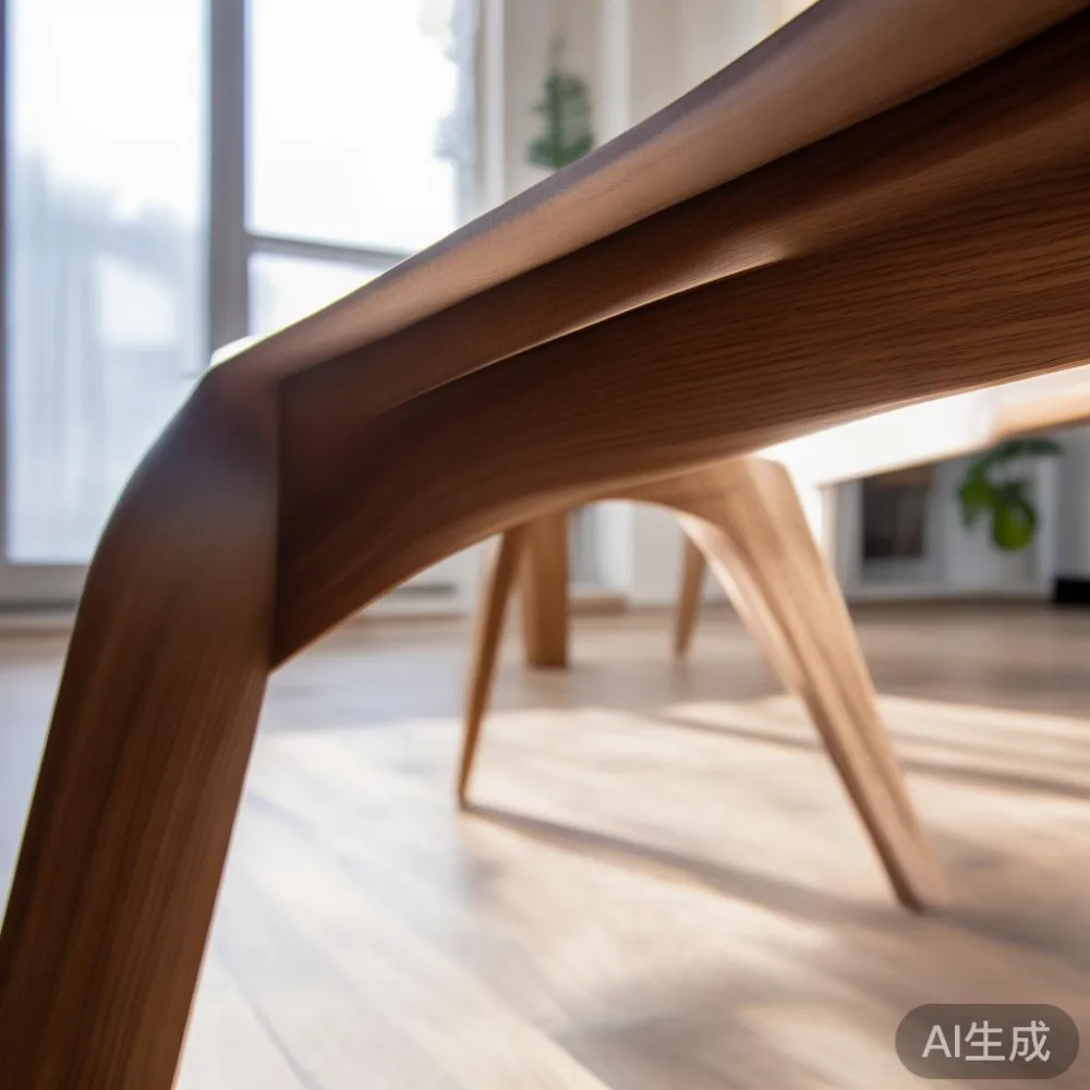 Veneer lwn Kayu Pepejal: Perbandingan Kos 5 Tahun untuk Meja Makan And — detail of the base and leg construction on a bed