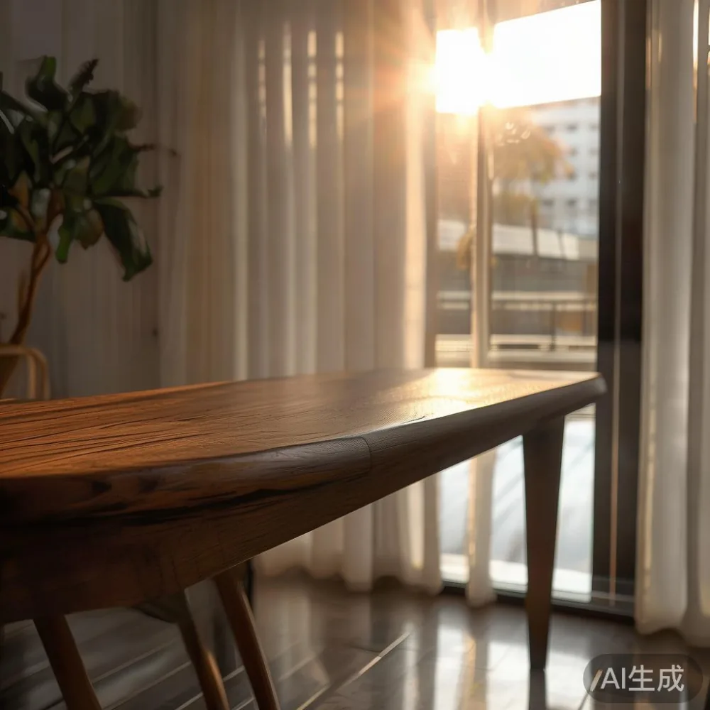 Venir lwn Kayu Pepejal: Perbandingan Kos 5 Tahun untuk Meja Makan Anda — in a sunlit Singapore HDB living room, morning l